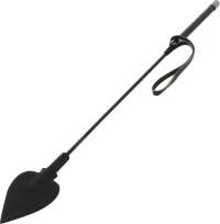 DARKNESS SILICONE RIDING CROP BLACK 60cm