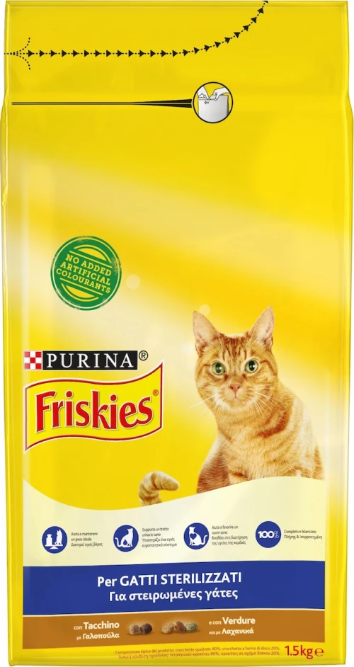 Friskies Sterilised with Turkey & Vegetables 1.5kg