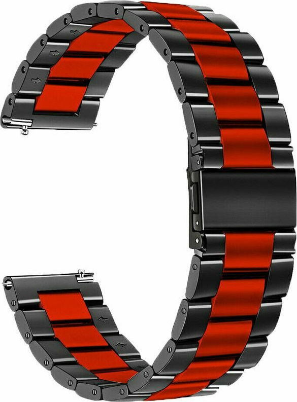 ΜΠΡΑΣΕΛΕ ΑΤΣΑΛΙΝΟ ΜΑΣΙΦ Β0154BKRD 22mm ΔΙΧΡΩΜΟ ΜΑΥΡΟ - ΚΟΚΚΙΝΟ