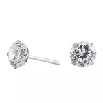 ΣΚΟΥΛΑΡΙΚΙ ΑΣΗΜΕΝΙΟ ZIRCON ΛΕΥΚΟ 4MM