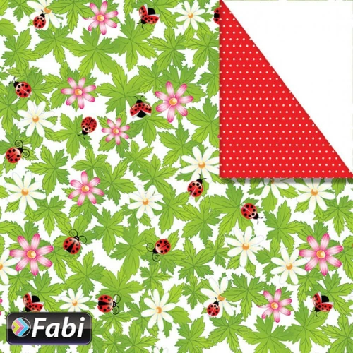 Fabi Χαρτόνι Πασχαλίτσες & Λουλούδια 50x70cm 1τμχ