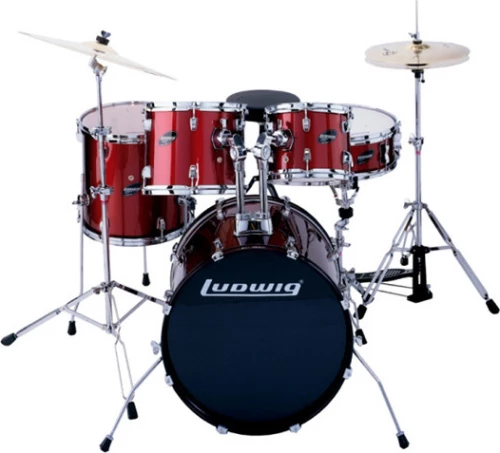 Ludwig Accent Combo Power Wine Red