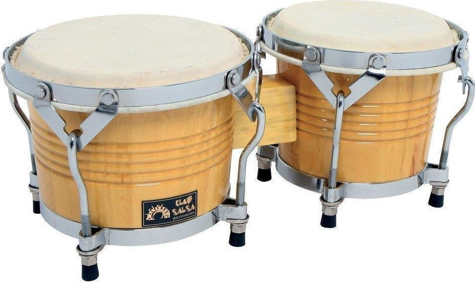 Club Salsa Bongos - Natural, Chrome