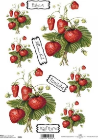 Ριζόχαρτο decoupage "strawberries" 21x29εκ. (ITD-R126)