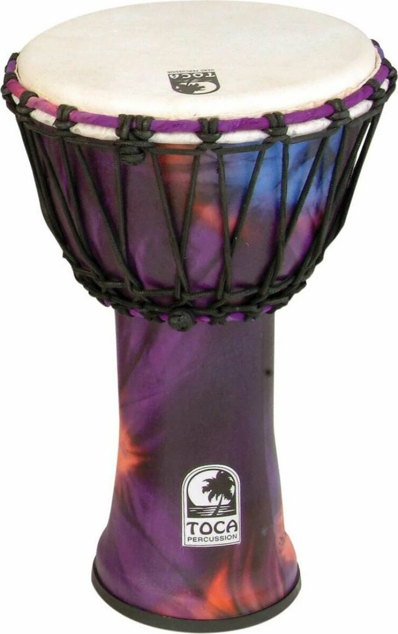 Toca Freestyle Djembe, Rope-Tuned - Woodstock Purple, 10"