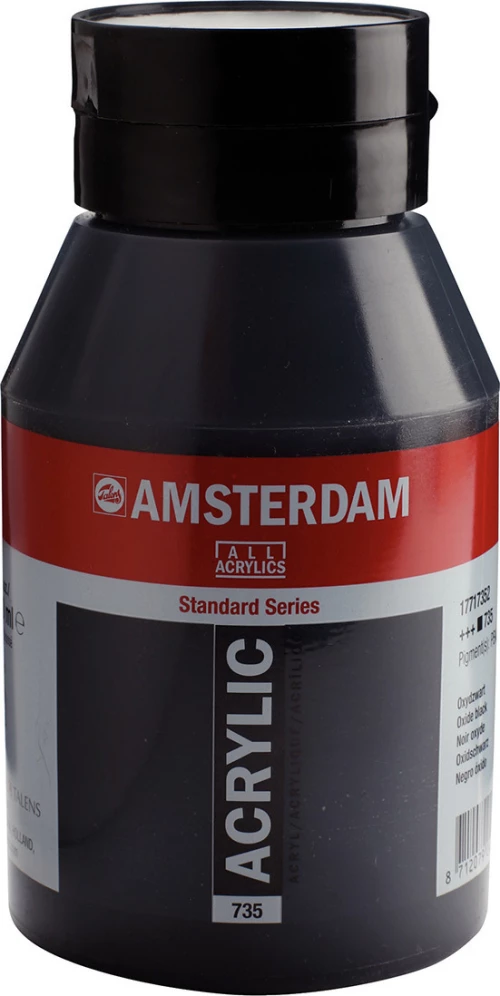 Royal Talens Amsterdam All Acrylics Standard 1000ml Oxide Black 735