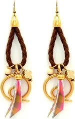 HANDMADE EARRINGS χειροποίητα σκουλαρίκια από επιχρυσωμένο ορείχαλκο