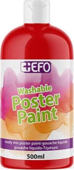 +Efo Τέμπερα Poster Paint 500ml Κόκκινο