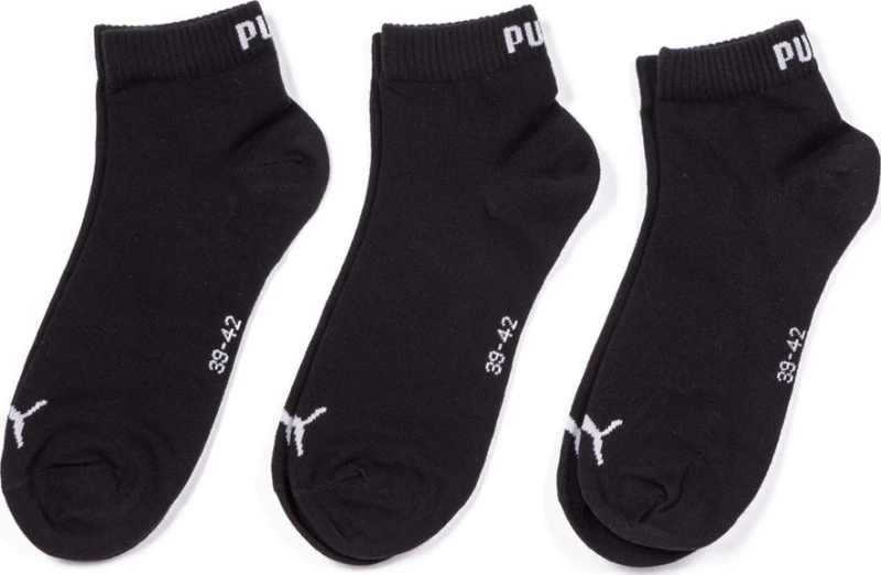 Puma 3-Pack Unisex Κοντές Κάλτσες 271080001-200 black