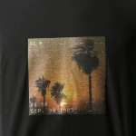 Ανδρικό Μαύρο Vhs Sunset T-Shirt Saint Laurent