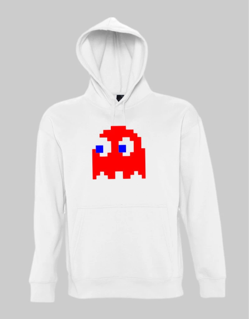 Pac man ghost hoodie - GREY MELANGE