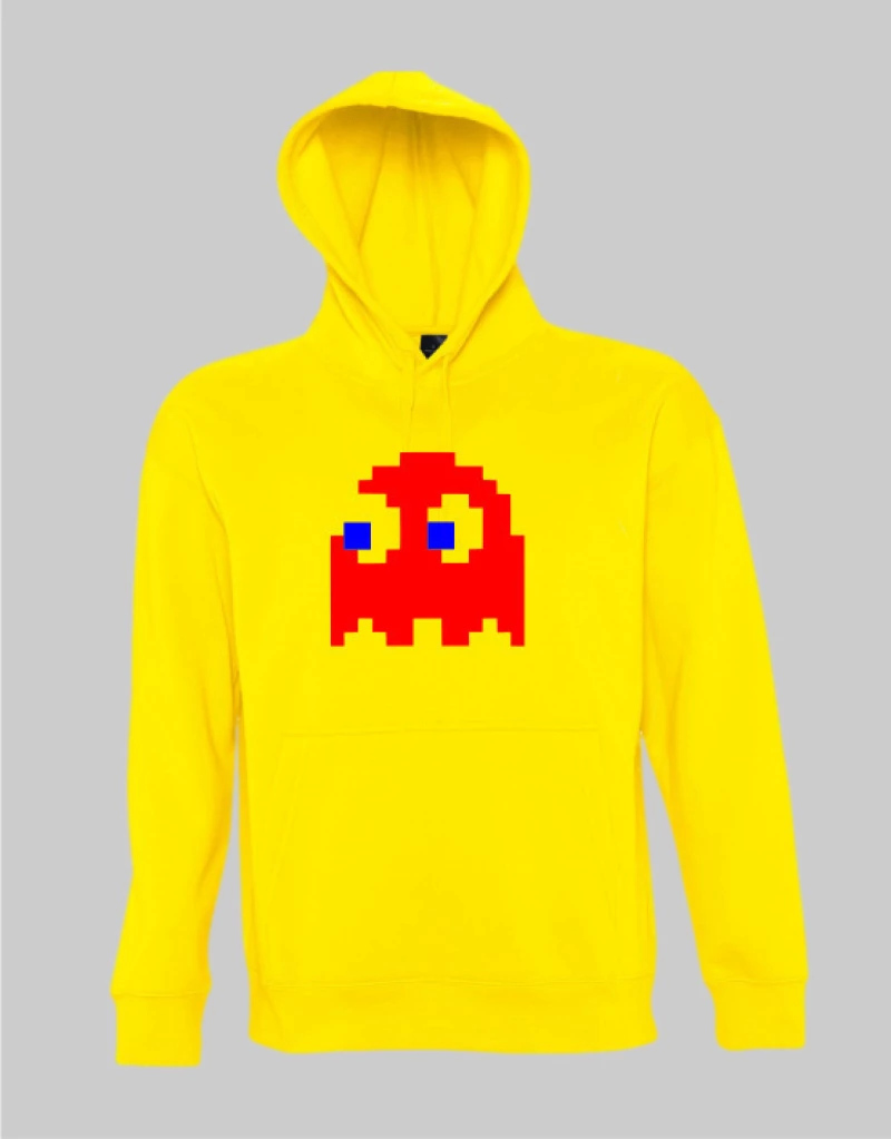 Pac man ghost hoodie - GREY MELANGE