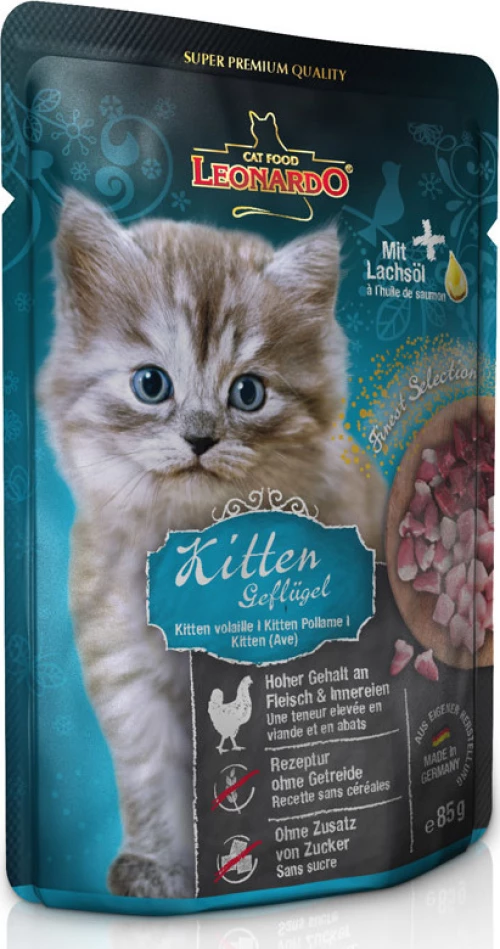 Leonardo Φακελάκι Πουλερικά Kitten 85gr