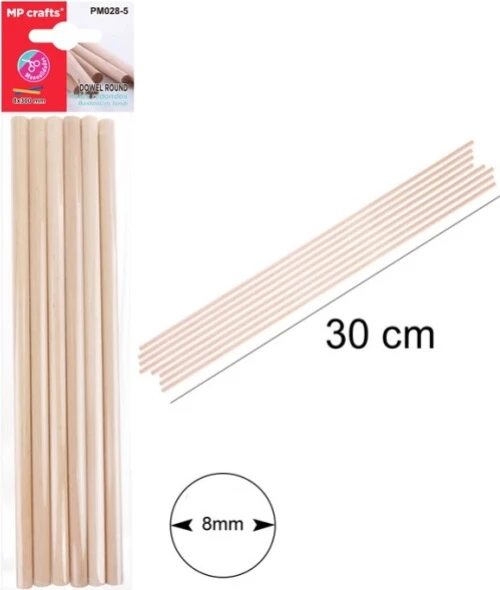 Μπάλσα στρόγγυλη MP 30cm 8mm σετ 6τμχ