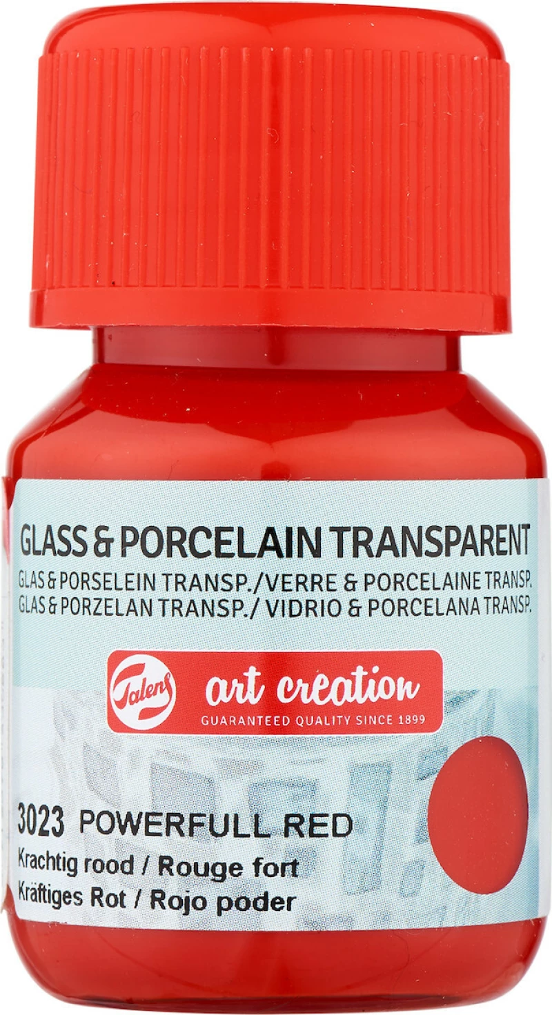 Royal Talens Art Creation Glass & Porcelain Transparent 3023 Powerful Red 30ml