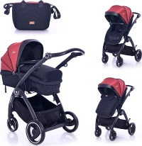 Lorelli Πολυκαρότσι Adria New 2 in 1 Black & Red