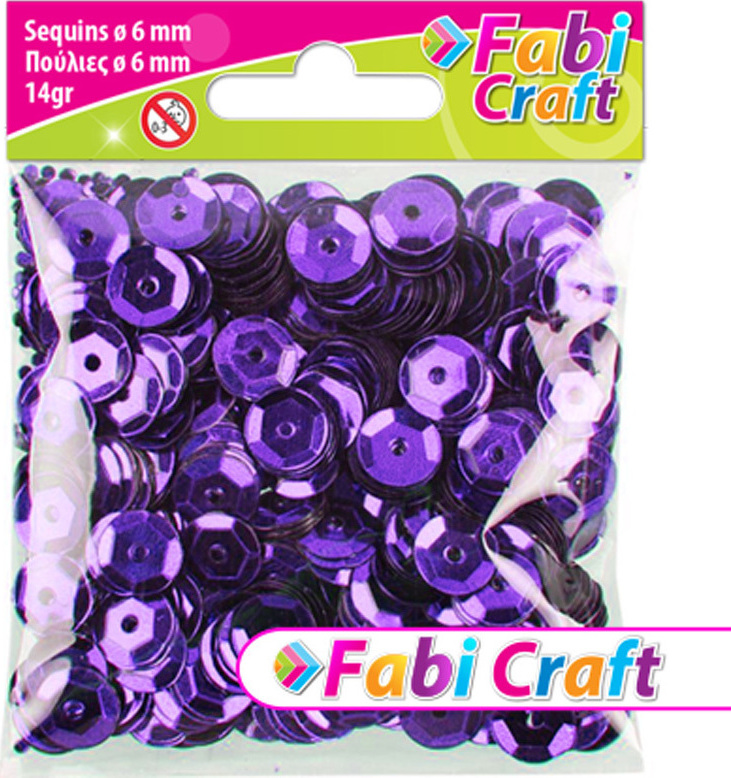 Fabi Πούλιες Στρογγυλές Μωβ 6mm 14gr