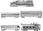 Metal Earth Freight Train Set