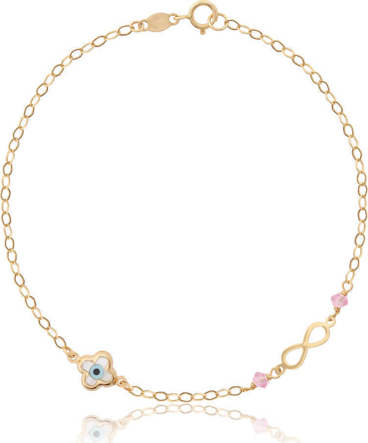 Βραχιόλι άπειρο χρυσό 9Κ