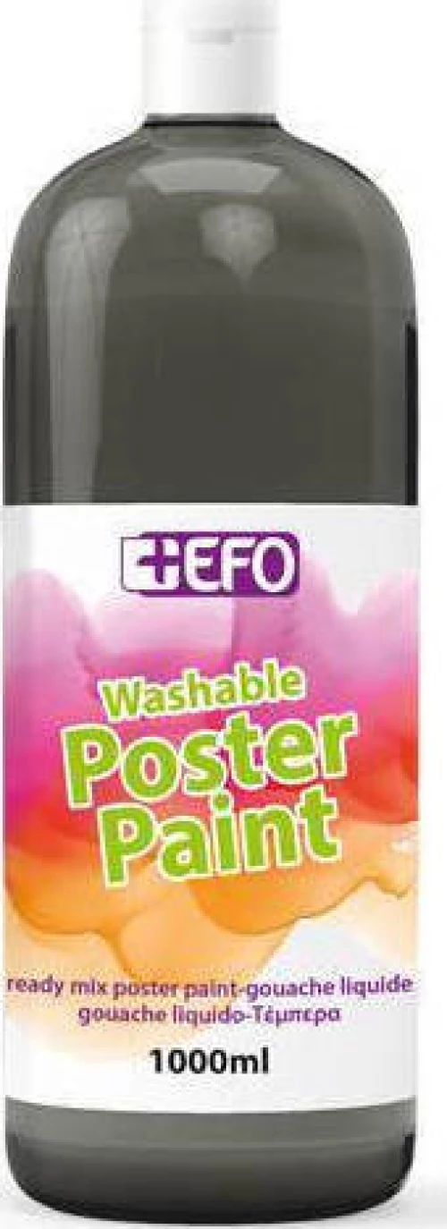 +Efo Τέμπερα Poster Paint 1000ml Μαύρο