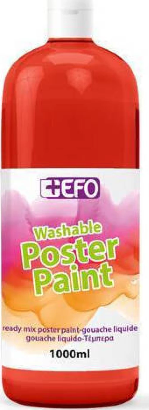 +Efo Τέμπερα Poster Paint 1000ml Κόκκινο