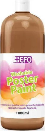 +Efo Τέμπερα Poster Paint 1000ml Καφέ