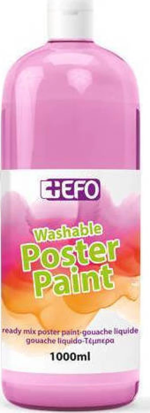+Efo Τέμπερα Poster Paint 1000ml Ροζ