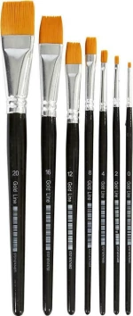 Gold Line Brushes - 7 mixed (10247)