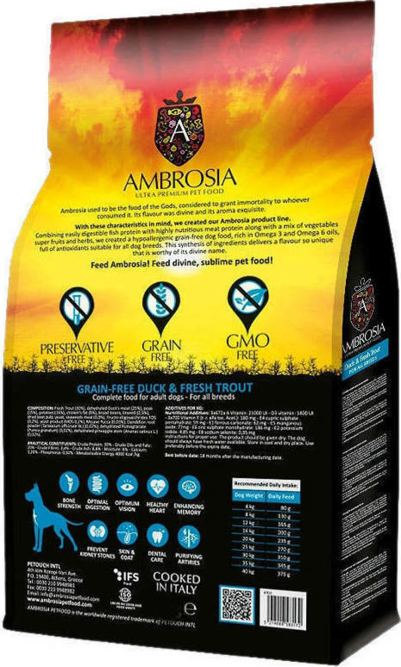 Ambrosia Duck & Fresh Trout 2kg
