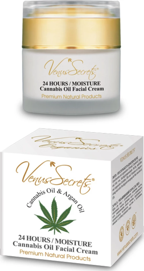 Venus Secrets 24h Moisture Cannabis Oil Facial Cream 50ml