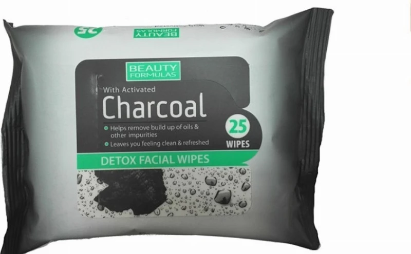 Beauty Formulas Charcoal Detox Facial Wipes 25τμχ