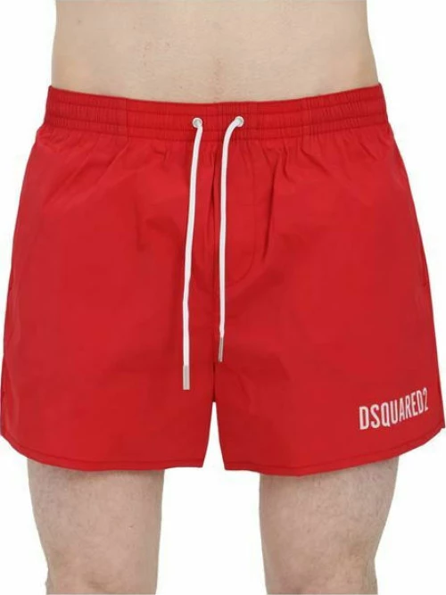 Dsquared2 Ανδρικό Μαγιό Βερμούδα Icon Κόκκινο-Λευκό