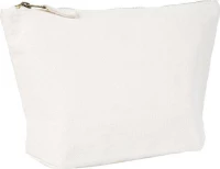 UBAG Lisa τσάντα natural Πουγκί με φερμουάρ 100% βουρτσισμένο βαμβάκι 19,5 x 11,5 + 6εκ. 400grs. NATURAL