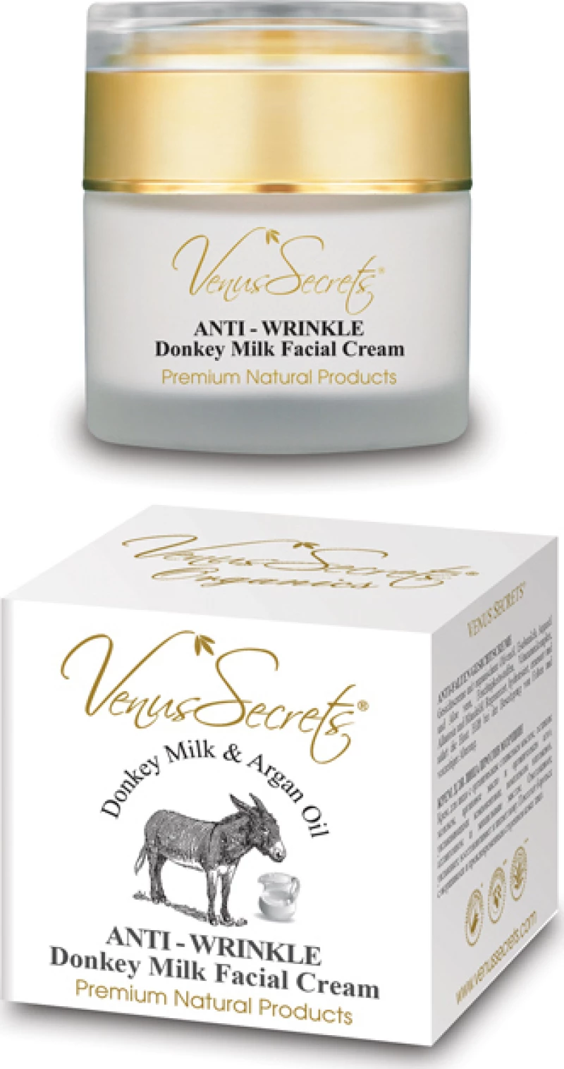 Venus Secrets Anti-Wrinkle Donkey Milk Facial Cream 50ml