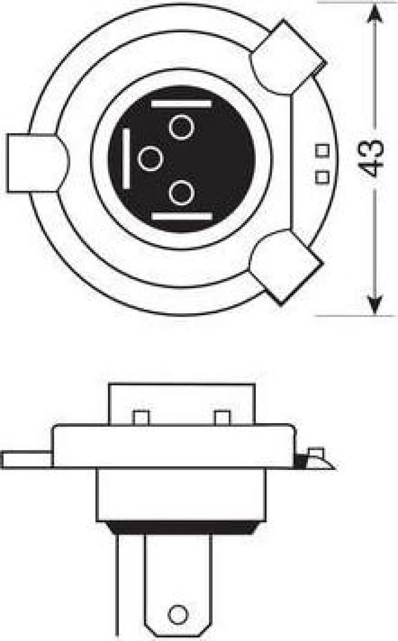 Lampa H4-P43t 12V 1τμχ