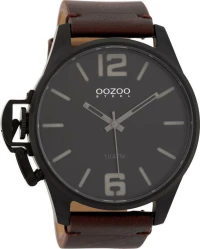 Oozoo Steel Osgr19 Brown Leather Strap