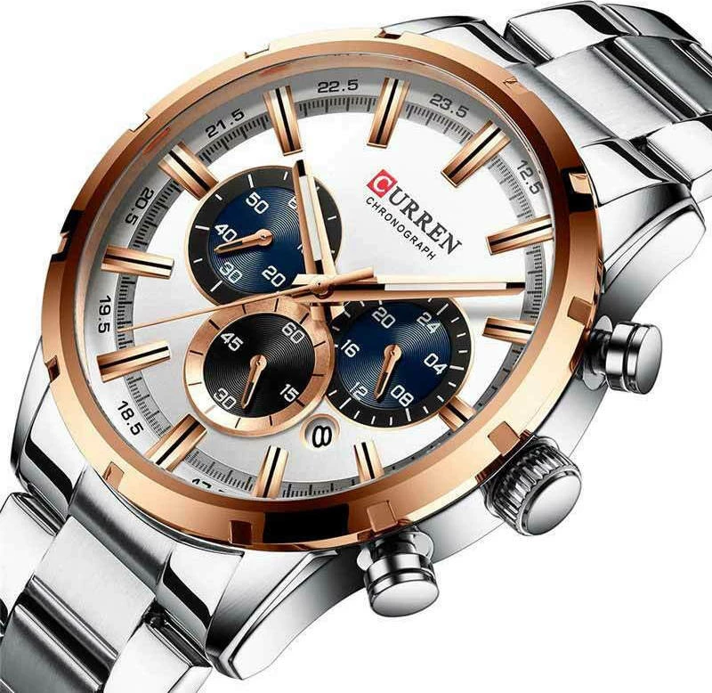 CURREN 8355 Two tone Chronograph