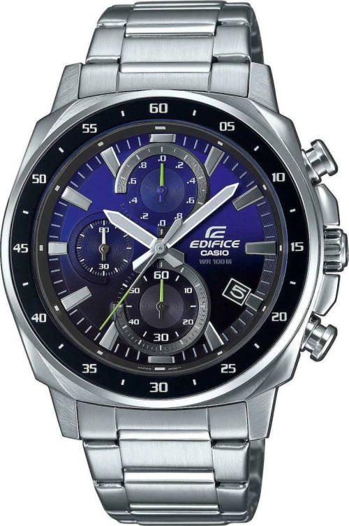 Casio Ρολόι Edifice Χρονογράφος με Μεταλλικό Μπρασελέ σε Ασημί χρώμα
