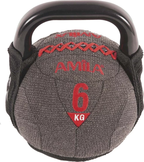 Kettlebell με επένδυση βινυλίου 6kg / Γκρίζο - 6 kg / EL-90613_1_54