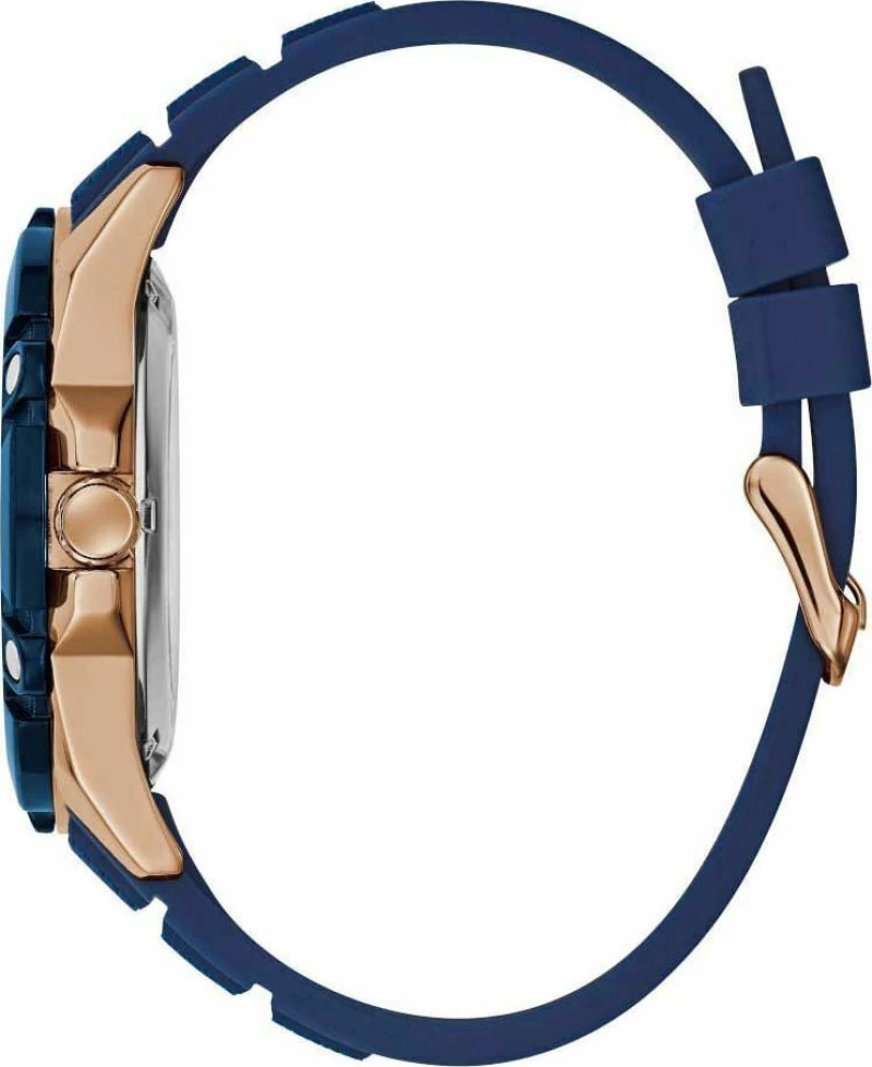 Guess Bolt Automatic Blue Rubber Strap Gw0061G3