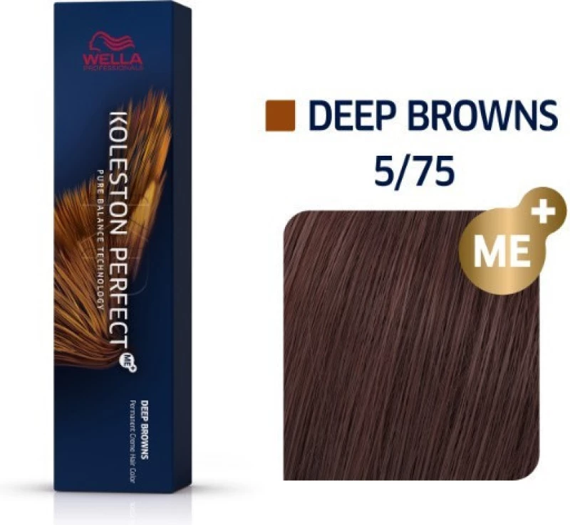 Wella Koleston Perfect Me+ Deep Browns 5/75 Καστανό Ανοιχτό Καφέ Μαόνι 60ml