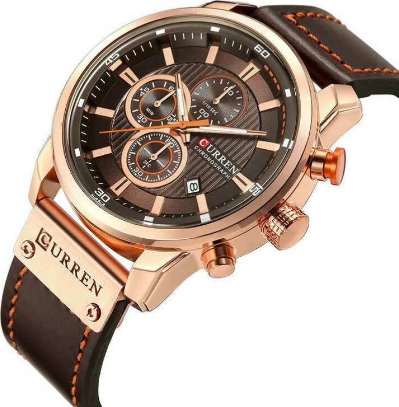 CURREN 8291 Men'S Calendar Watch - Brown Bear