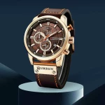CURREN 8291 Men'S Calendar Watch - Brown Bear