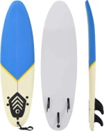 vidaXL Σανίδα Surf Μπλε / Κρεμ 170 εκ.