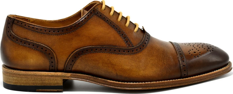 Oxfords με printer λεπτομέρεια PACO MILAN Καφέ ανοιχτό Άνδρας Oxfords 3489