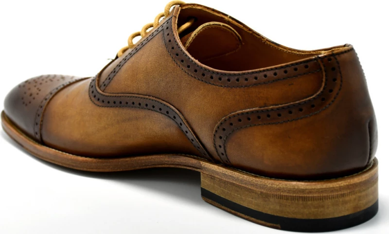Oxfords με printer λεπτομέρεια PACO MILAN Καφέ ανοιχτό Άνδρας Oxfords 3489