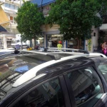 Omtec Μπάρες Οροφής με Κλειδαριά 90cm Αλουμινίου Χαμηλές Μαύρο 2τμχ
