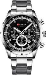 CURREN 8355 Silver/Black Chronograph