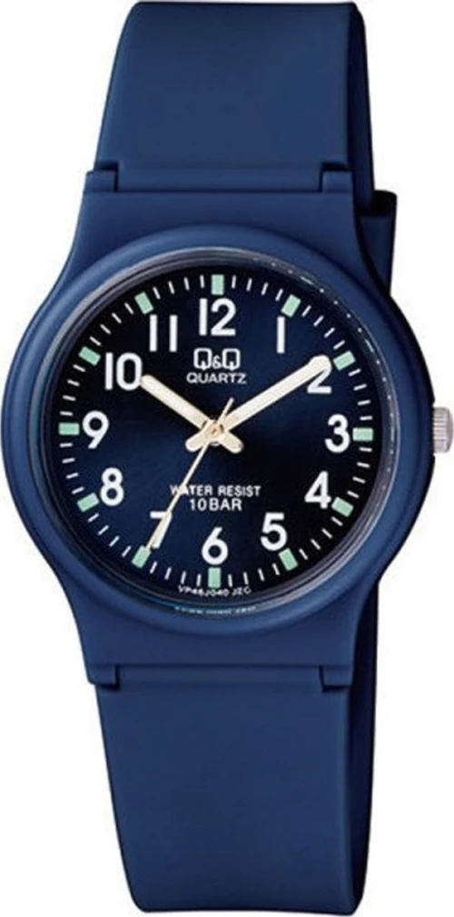 Q&Q Blue Rubber Strap Vp46J040Y