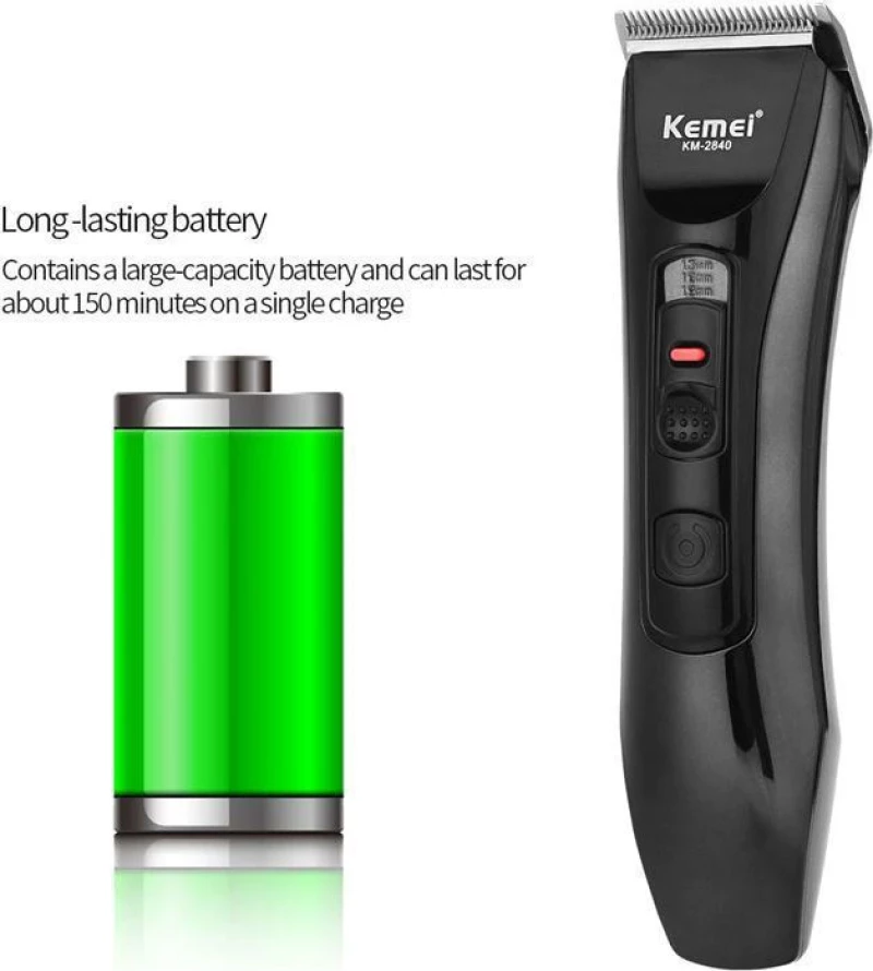 Eπαναφορτιζόμενη κουρευτική μηχανή Kemei KM-2840